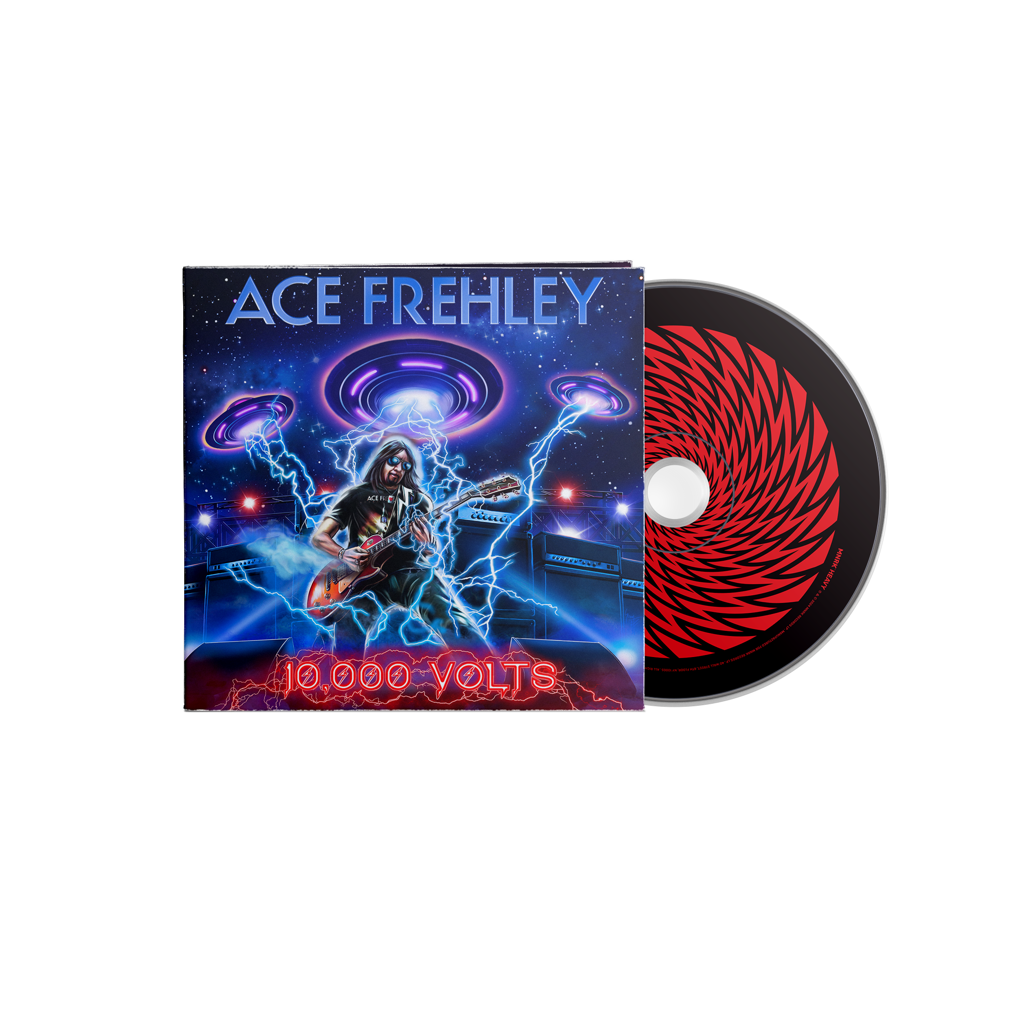 Ace Frehley - 10,000 Volts Color in Color Splatter Vinyl + CD Bundle