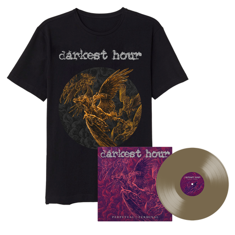 Darkest Hour - Dragon Shirt + Perpetual Terminal Vinyl (Gold Nugget) Bundle