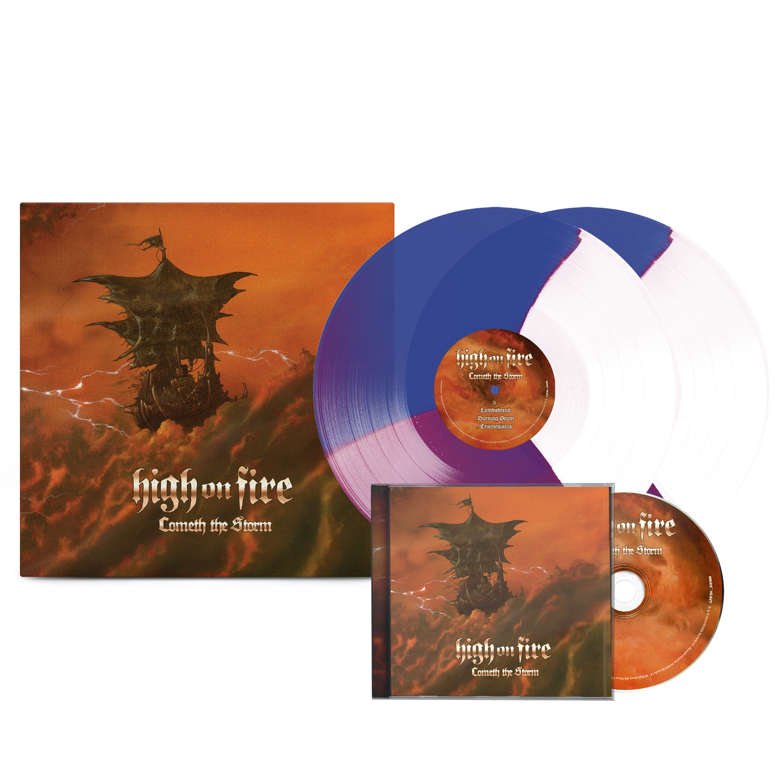 High on Fire - Cometh The Storm Tri-Color Vinyl + High on Fire + Cometh The Storm Compact Disc Bundle