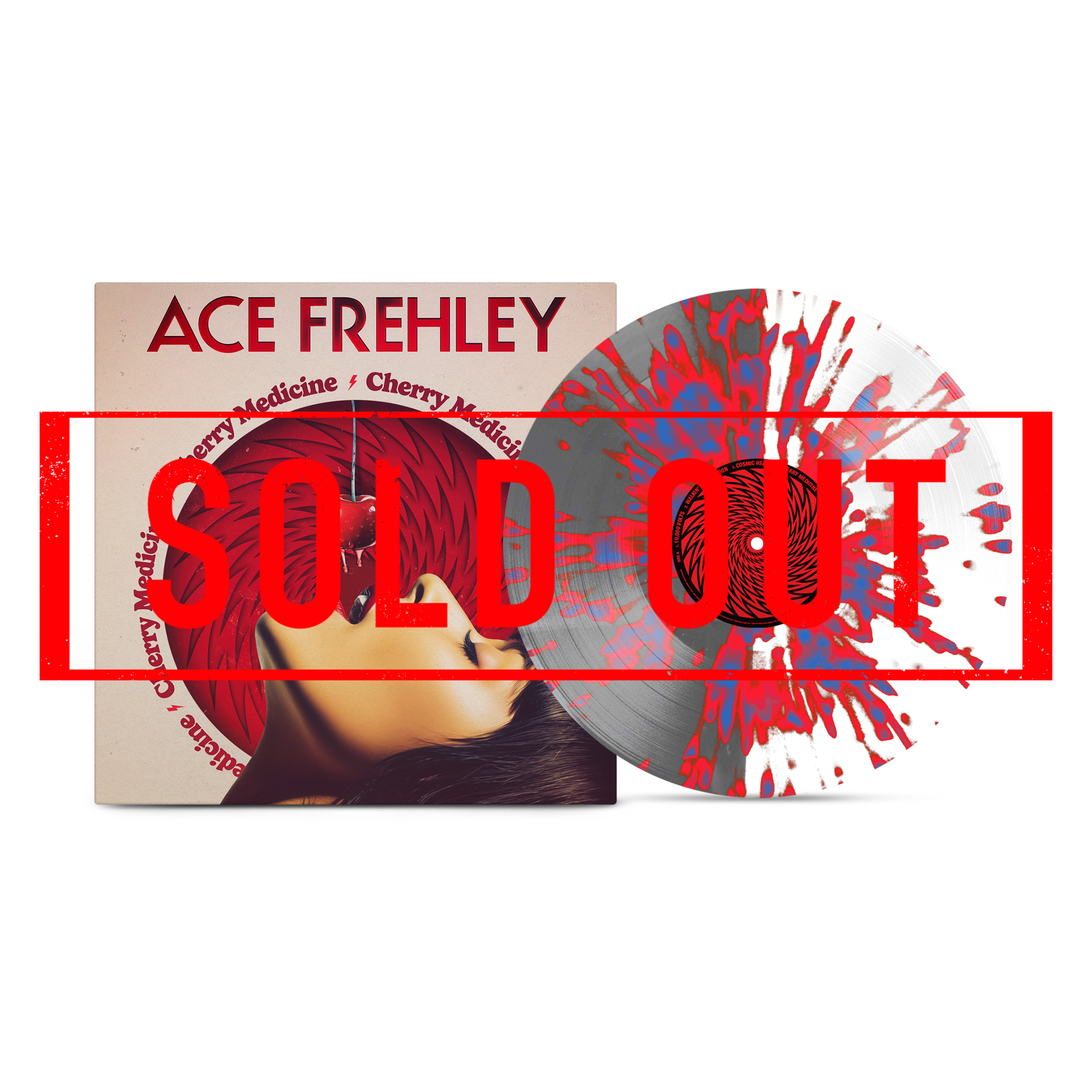 Ace Frehley – 10,000 Volts Half/Half with Splatter Alt-Cover Vinyl