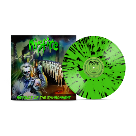 Misfire - Product Of The Environment Neon Green with Black Splatter Vinyl