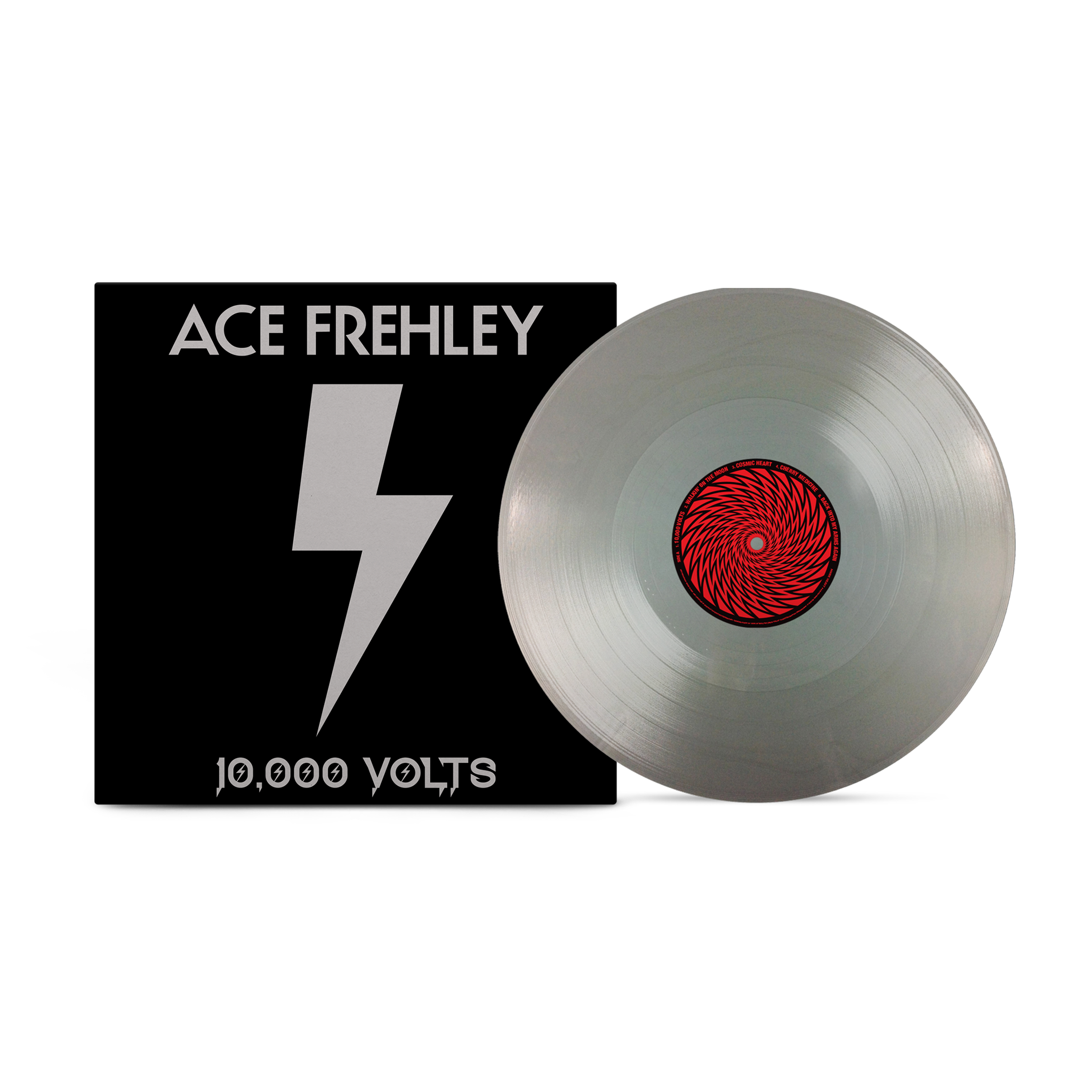 10,000 Volts available in Silver Metallic. Get the limited edition vinyl by Ace Frehley