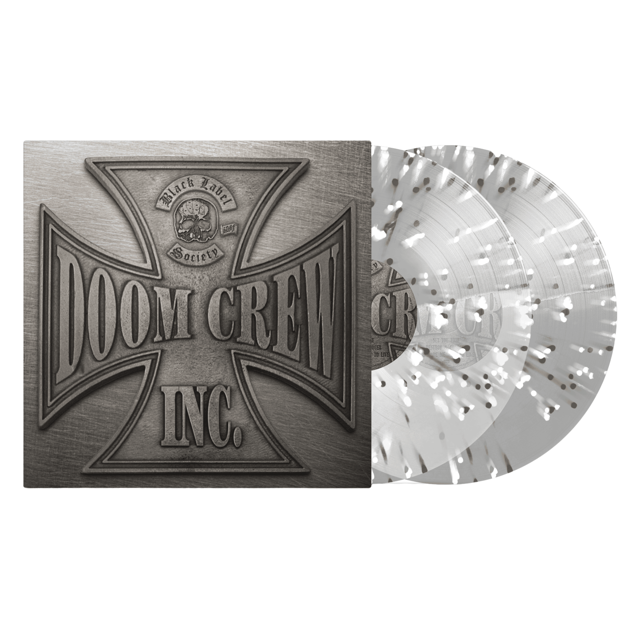 Black Label Society Zakk Wylde Doom Crew Inc BLS Merch Doom Crew Vinyl Clear Grey Splatter Vinyl MNRK Heavy