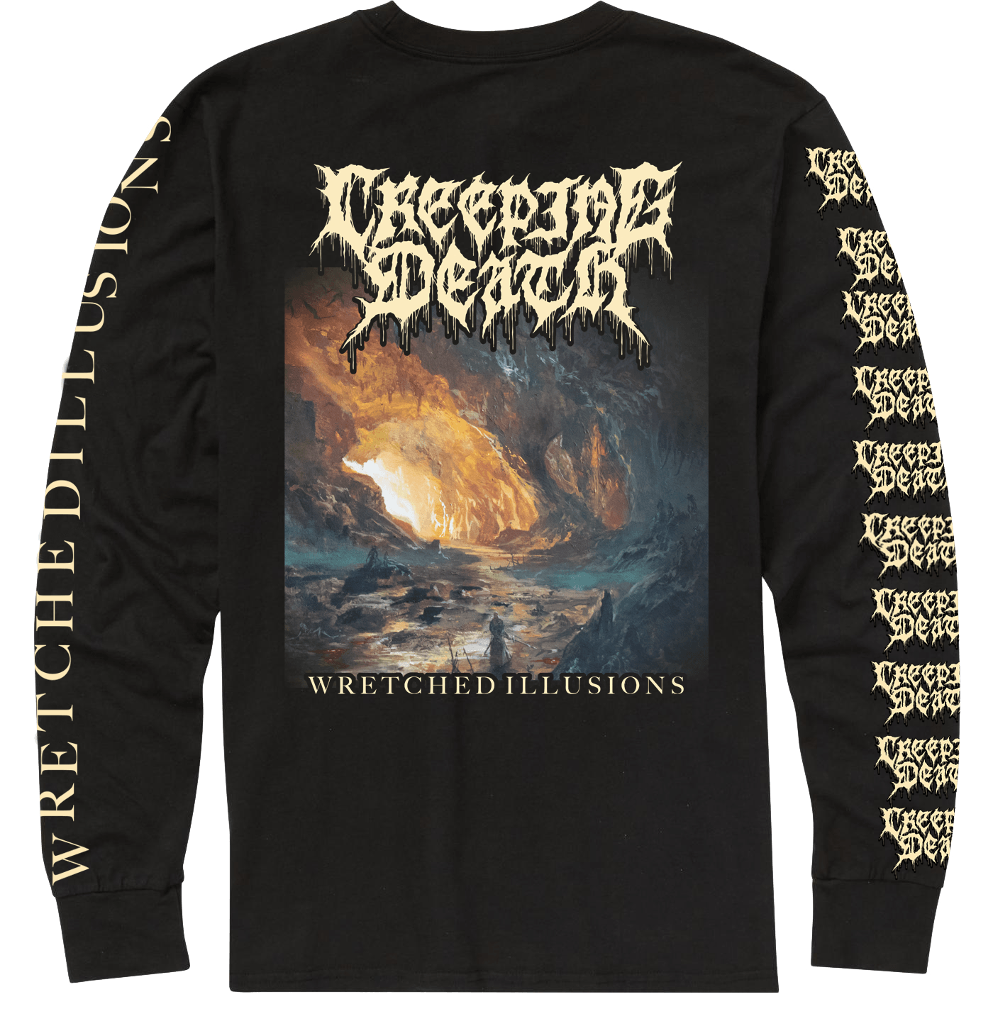 Creeping Death - Wretched Illusions Album Art Long Sleeve - MNRK Heavy
