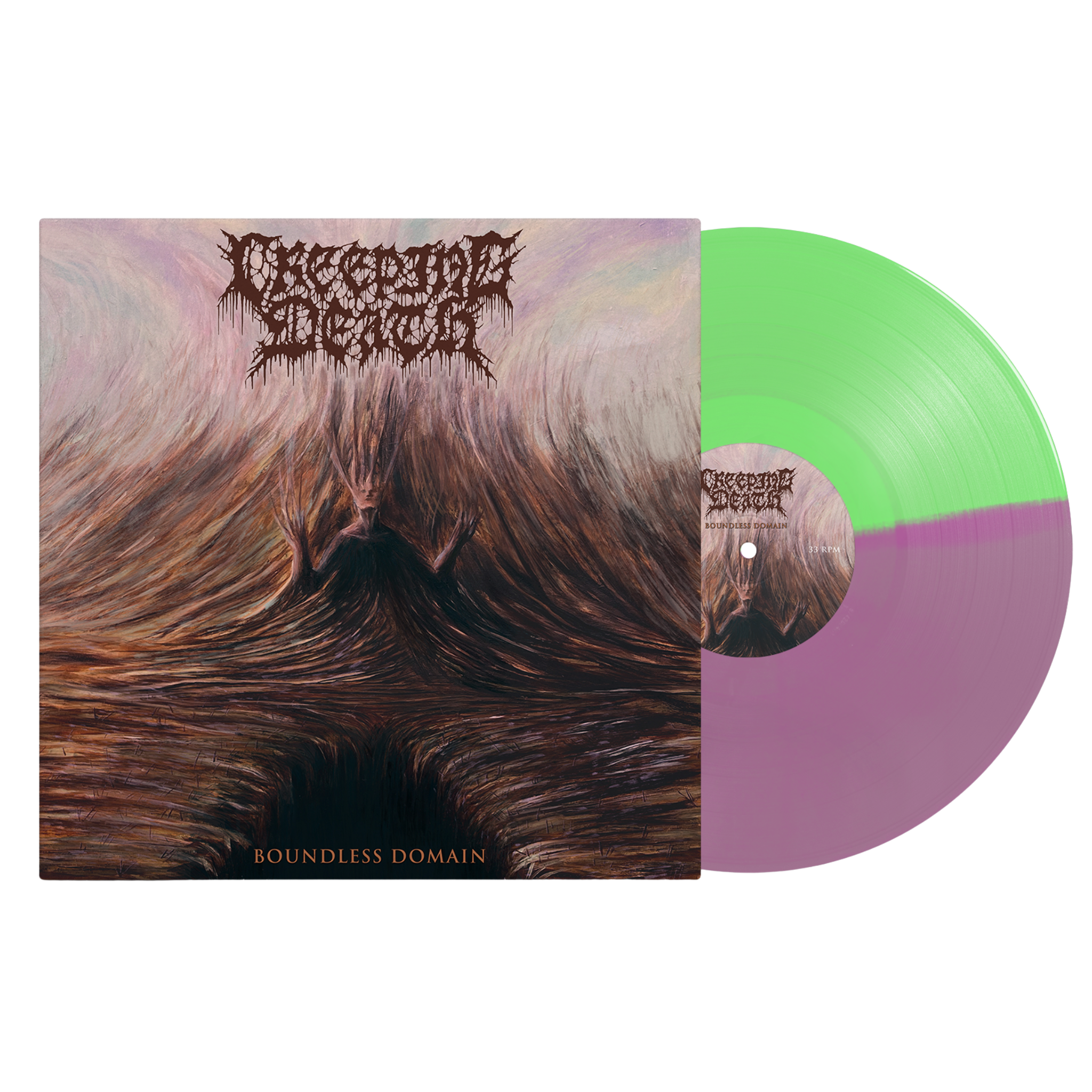 Creeping Death Boundless Domain Vinyl LP Creeping Death Band Merch Death Metal Dallas TX Death Extreme Metal MNRK Heavy