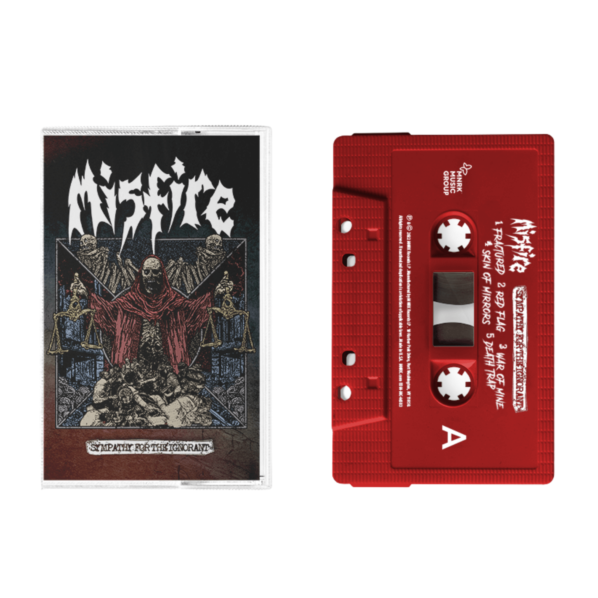 Misfire Sympathy for the Ignorant Red Cassette Tape Thrash Metal