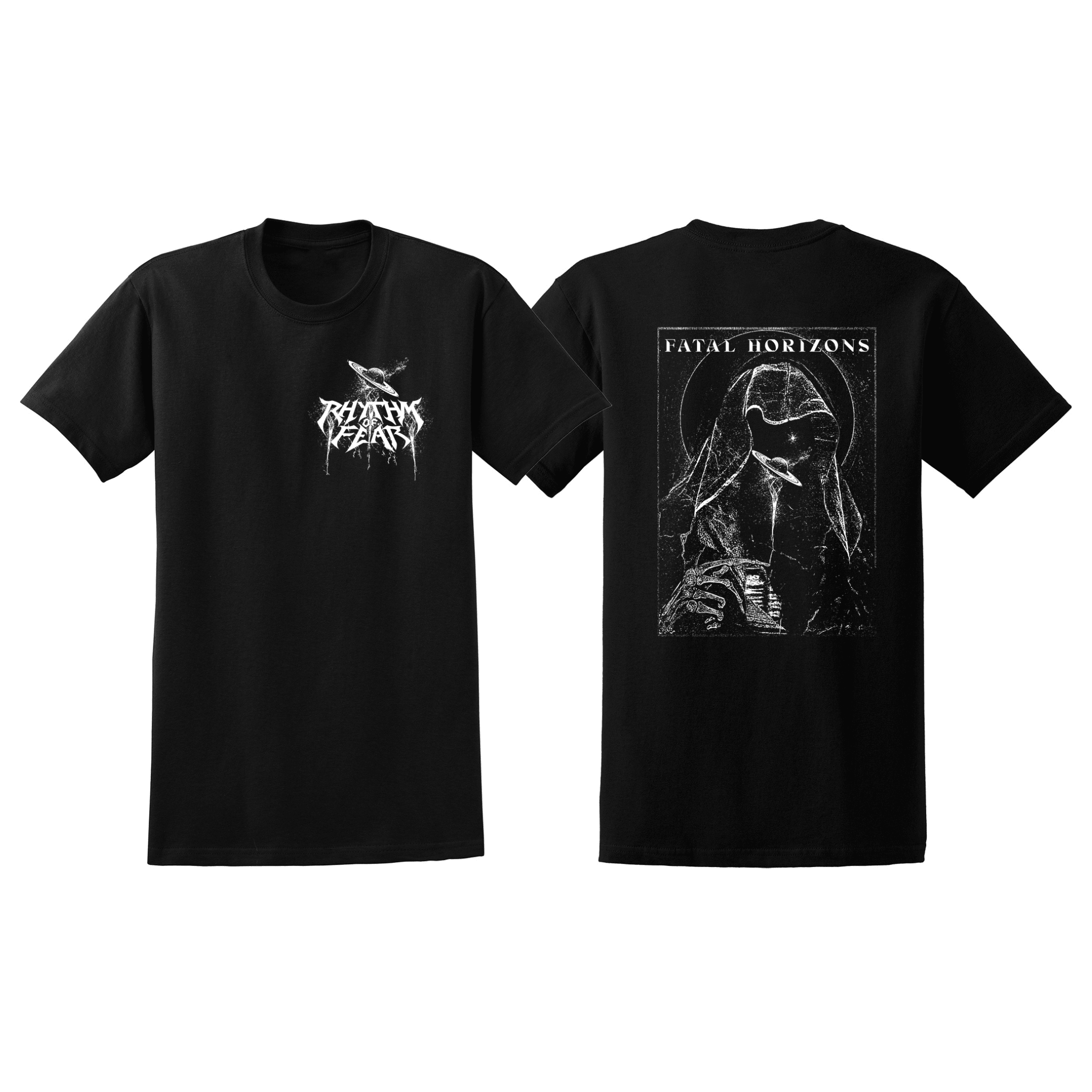 Rhythm Of Fear Band Merch Space Reaper Tee Official Rhythm Of Fear Merchandise