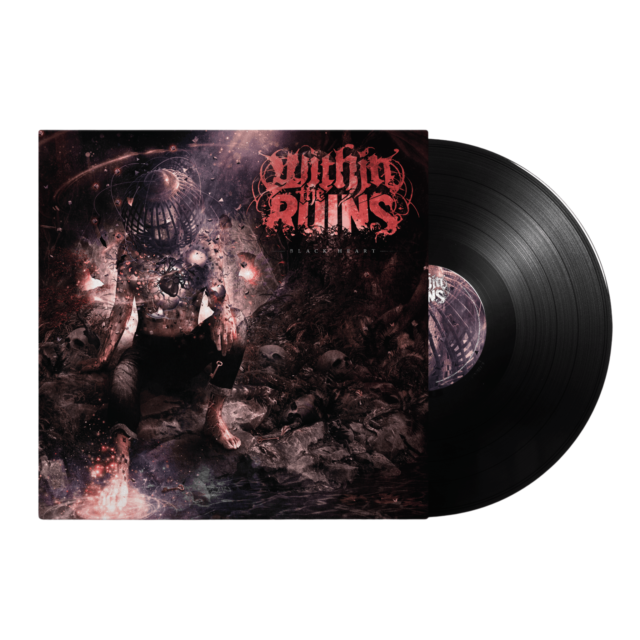 Within The Ruins Black Heart Merchandise Black Heart Black Vinyl LP Deathcore MNRK Heavy