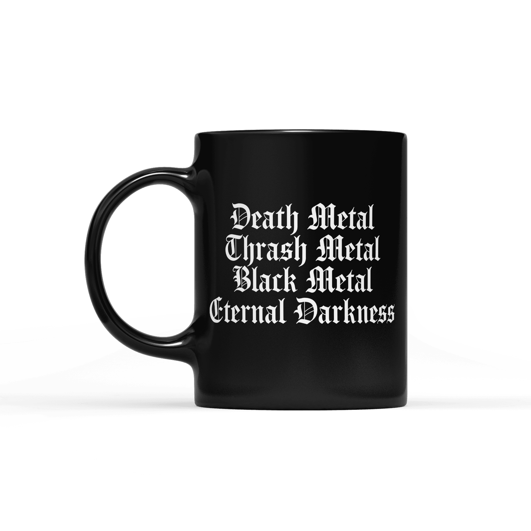 black metal coffee cup MNRK Heavy Official label Store