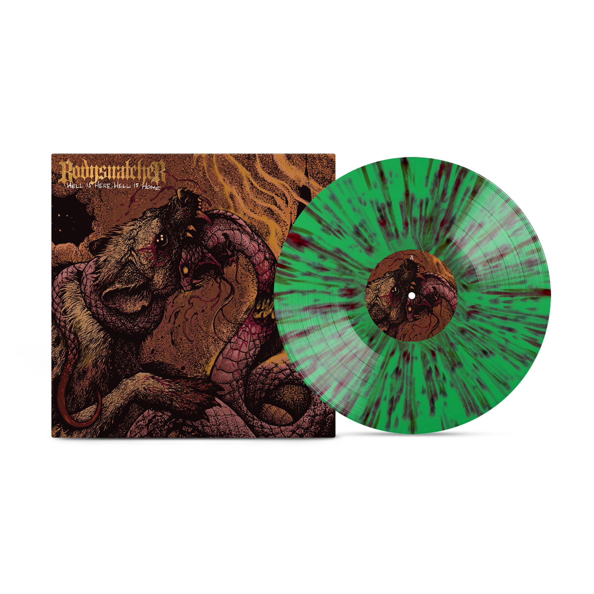 Bodysnatcher - Hell is Here, Hell Is Home on Venom Mint Splatter Vinyl