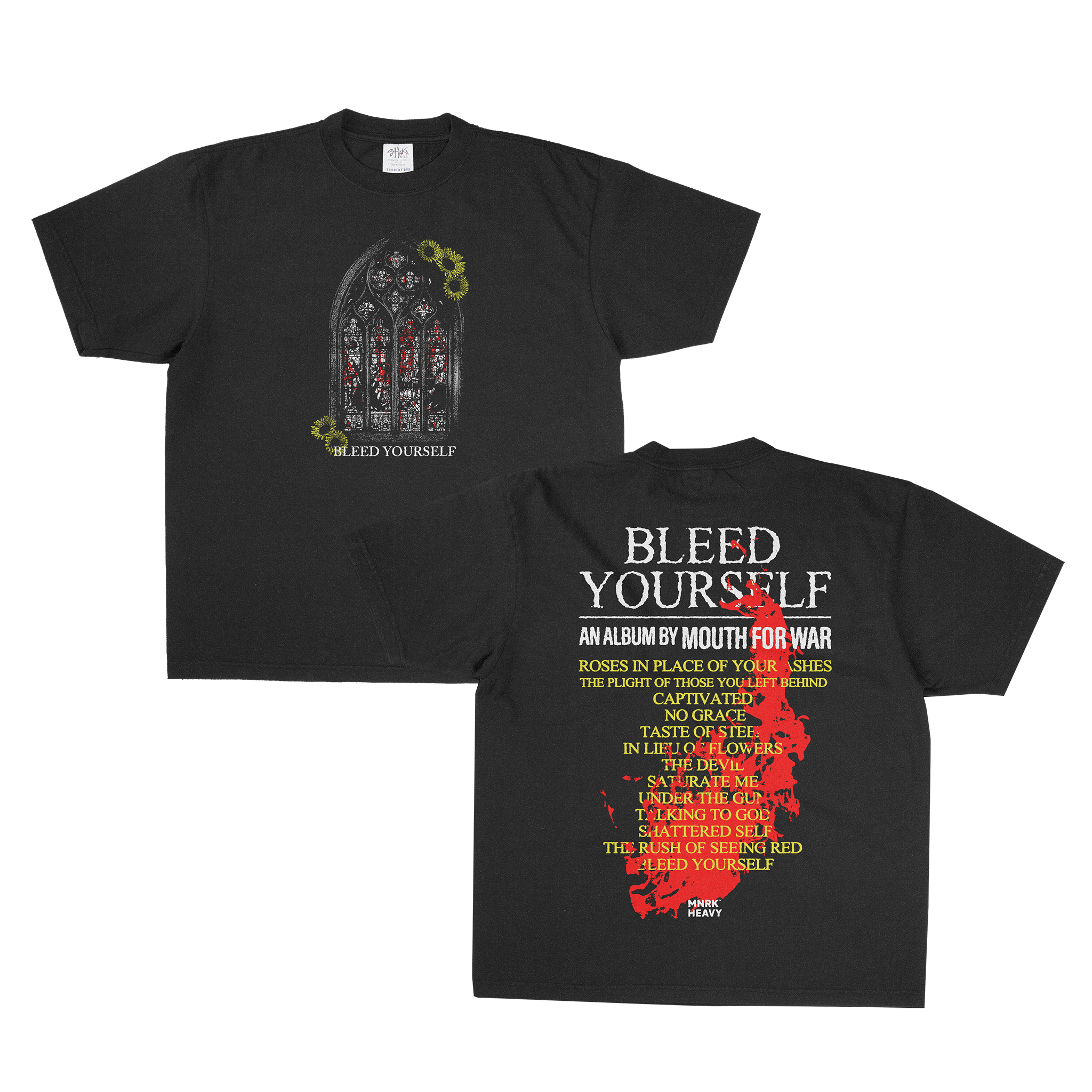 Bleed Yourself Shirts. Now on MNRK Heavy