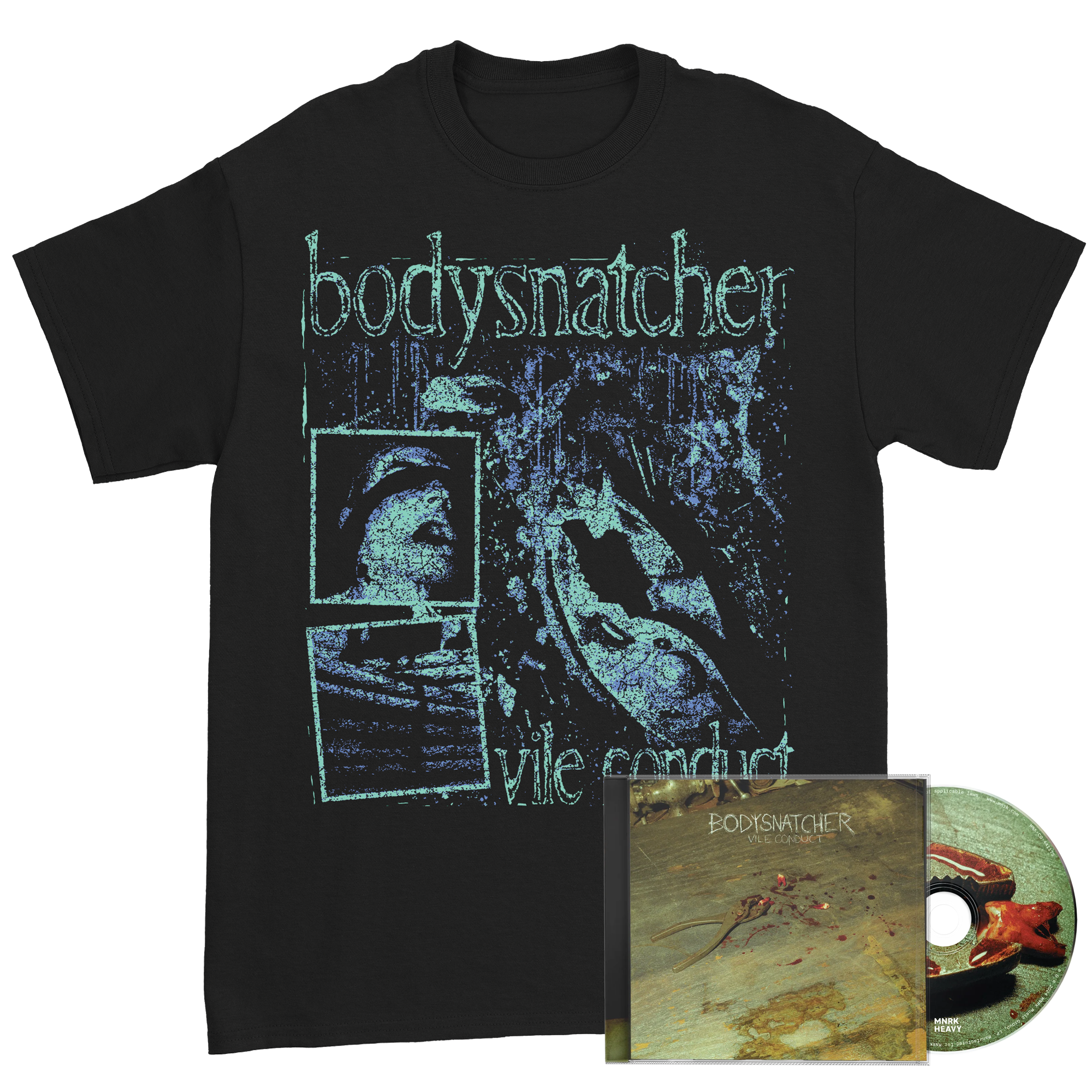 Bodysnatcher - Vile Conduct Grunge Shirt + CD Bundle