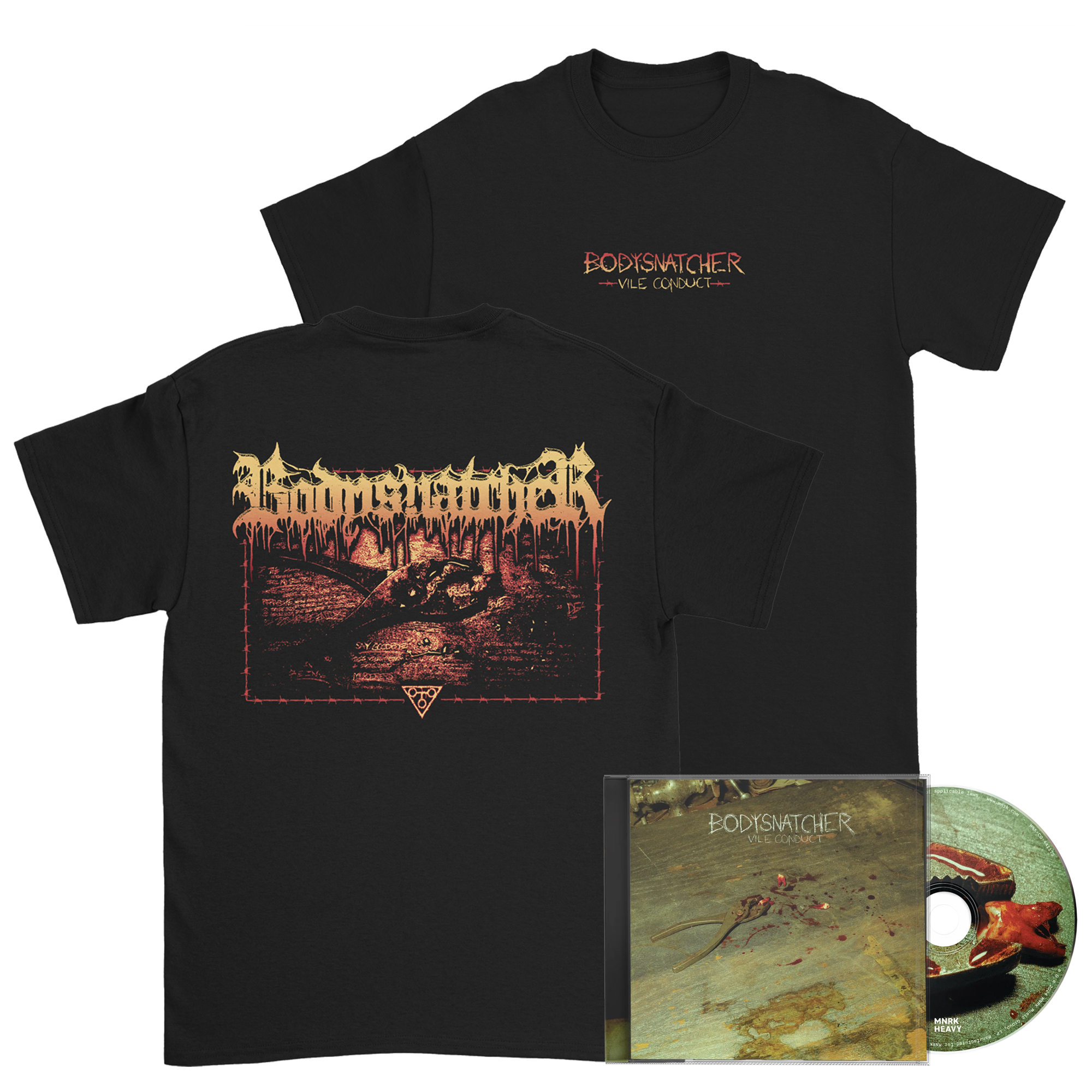 Bodysnatcher - Vile Conduct Album Tee + CD Bundle