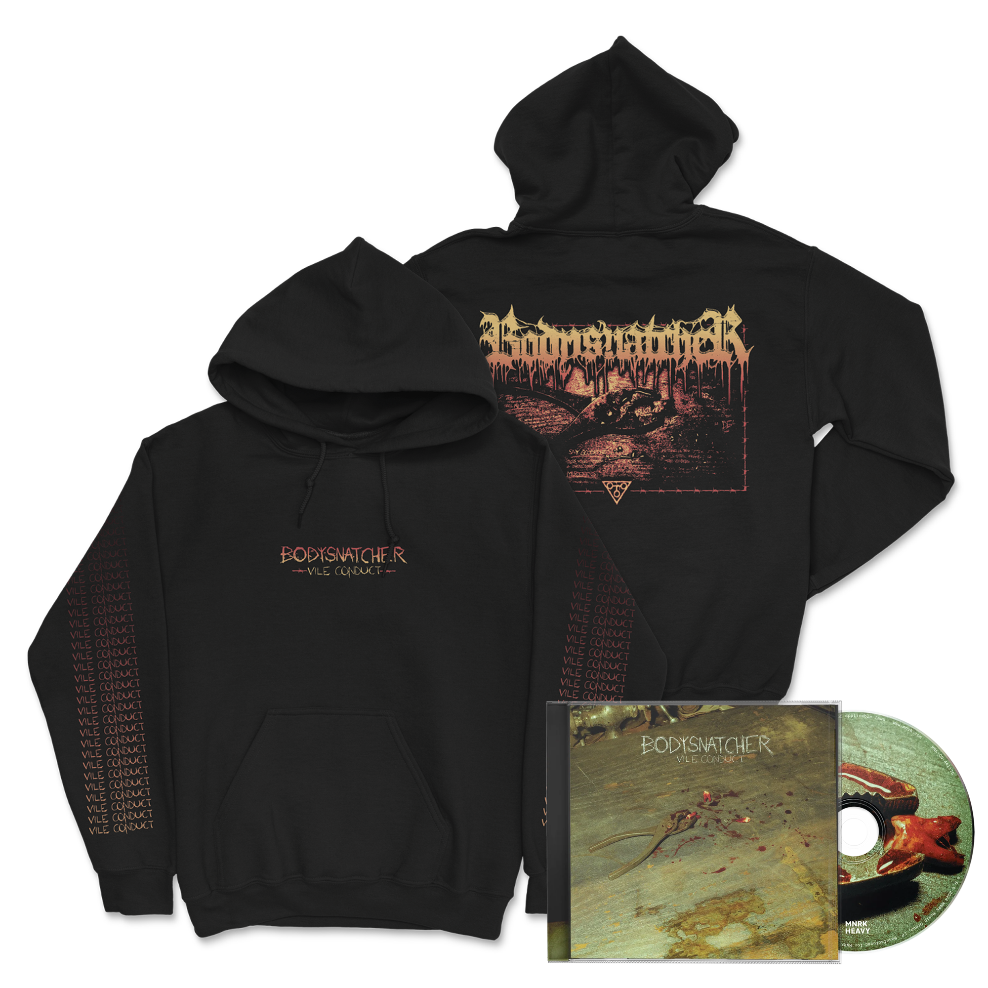 Bodysnatcher - Vile Conduct Hoodie + CD Bundle