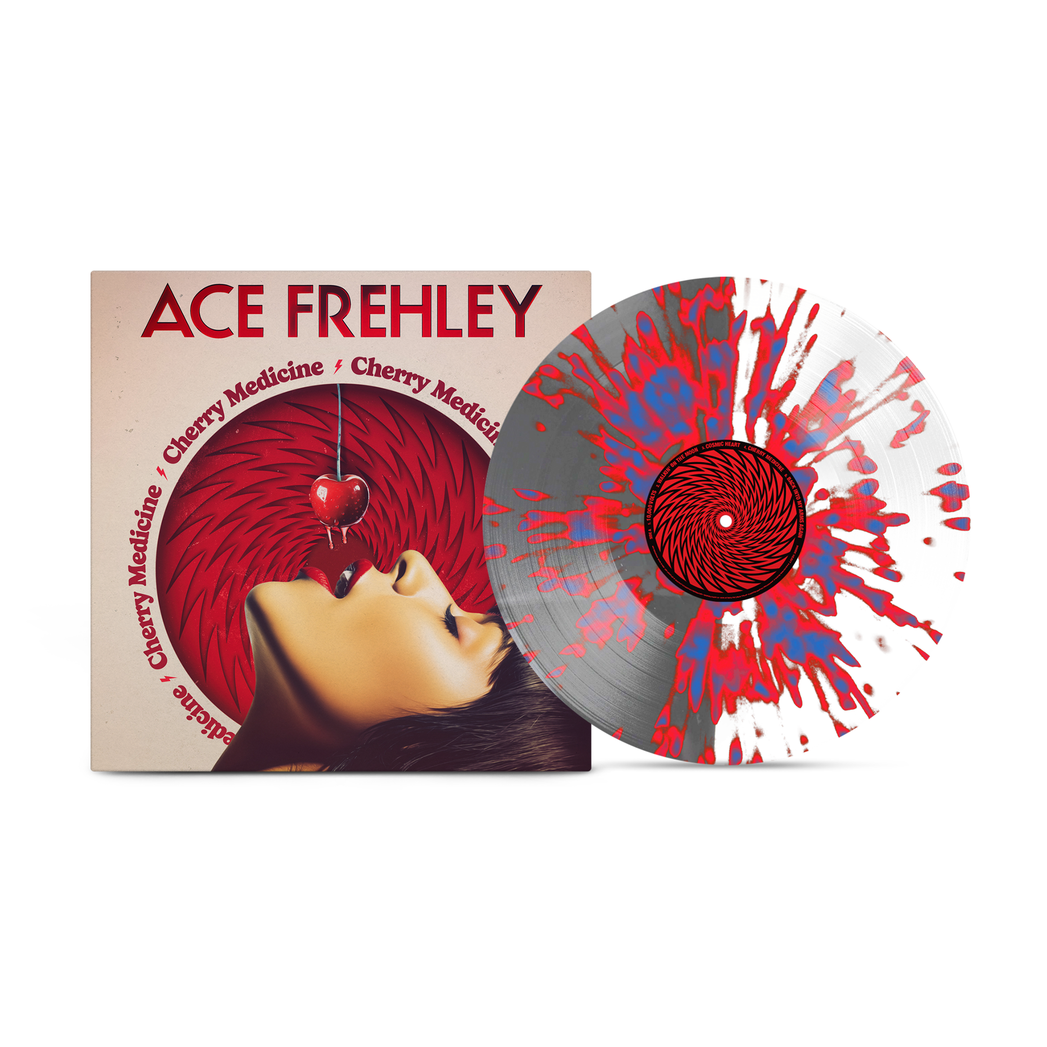 Ace Frehley – 10,000 Volts Half/Half with Splatter Alt-Cover Vinyl 