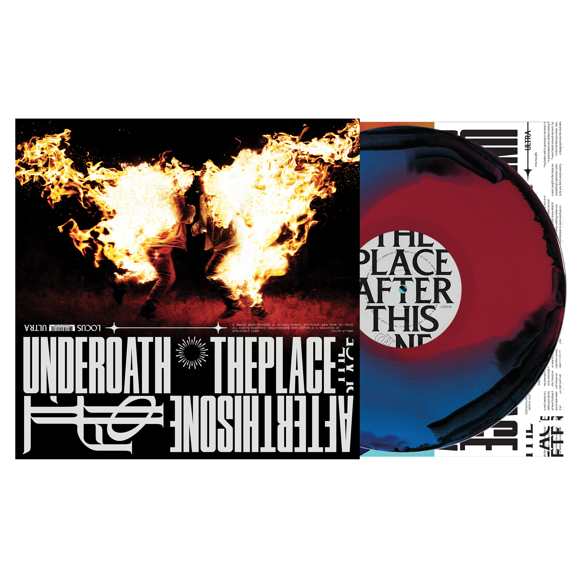 Underoath - The Place After This One Black + Blue Red Swirl Vinyl