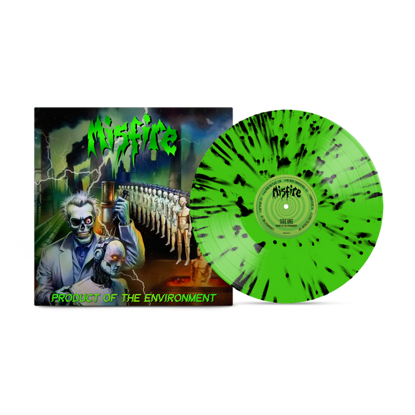 Misfire - Product Of The Environment Neon Green with Black Splatter Vi