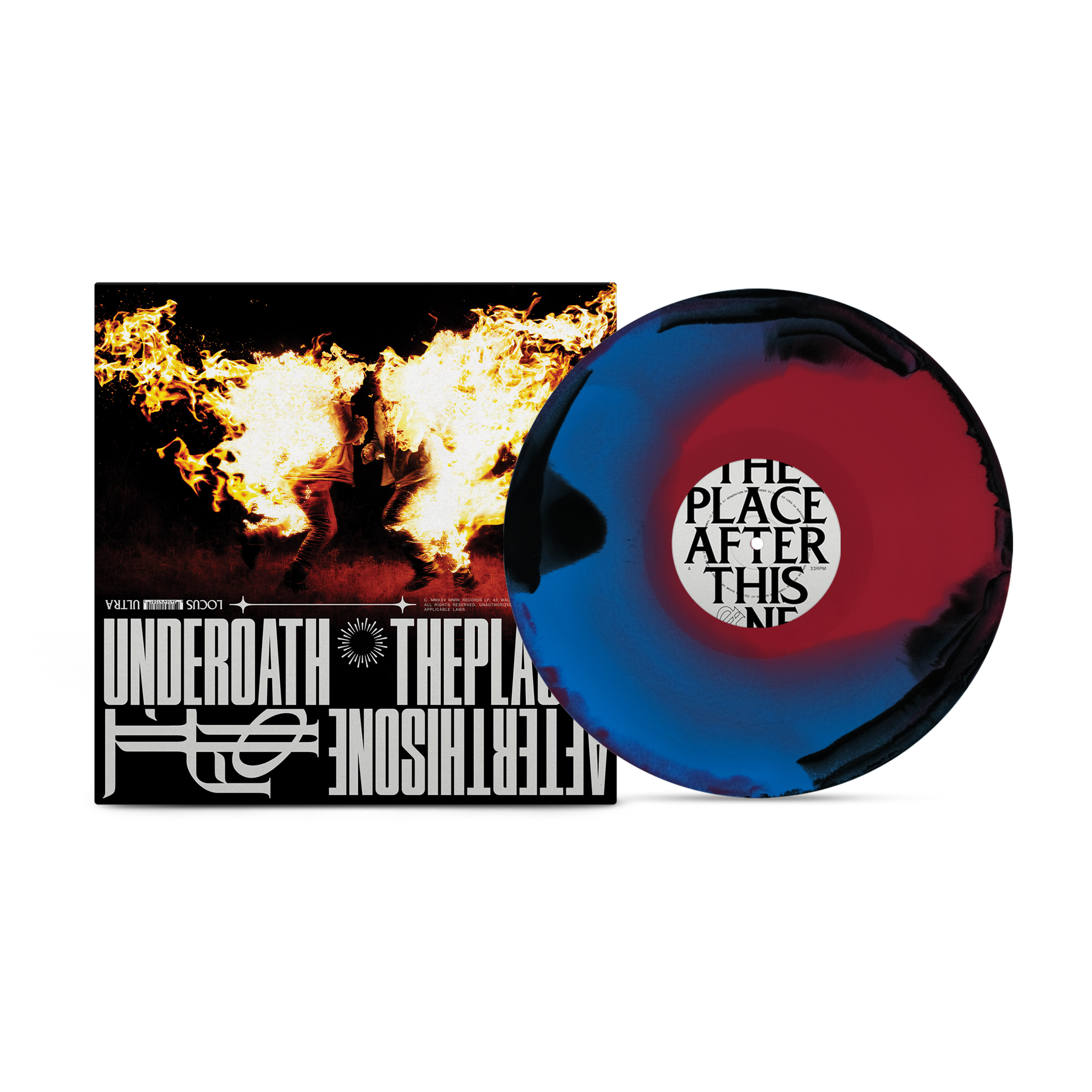 Underoath - The Place After This One Black + Blue Red Swirl Vinyl