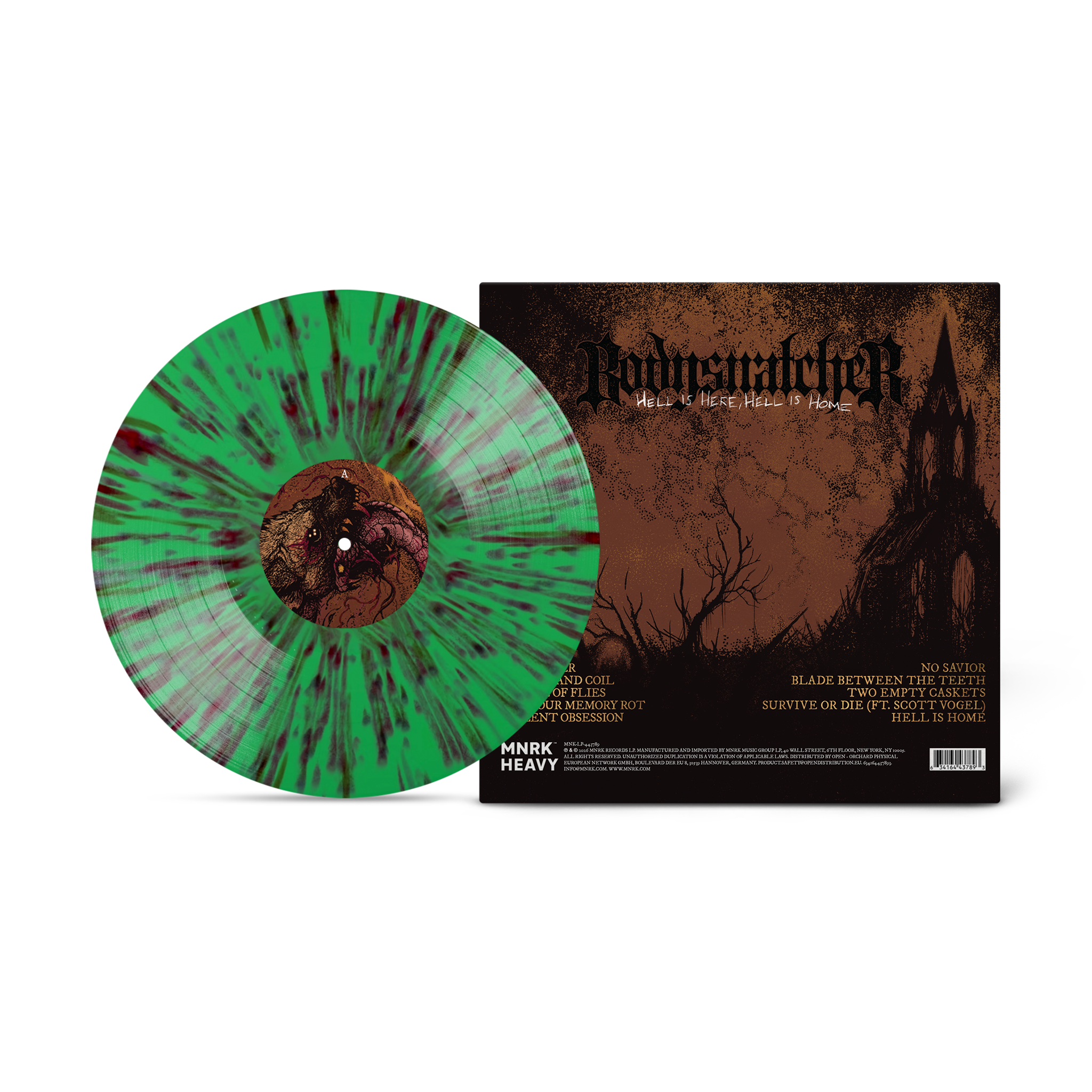 Bodysnatcher - Hell is Here, Hell Is Home on Venom Mint Splatter Vinyl