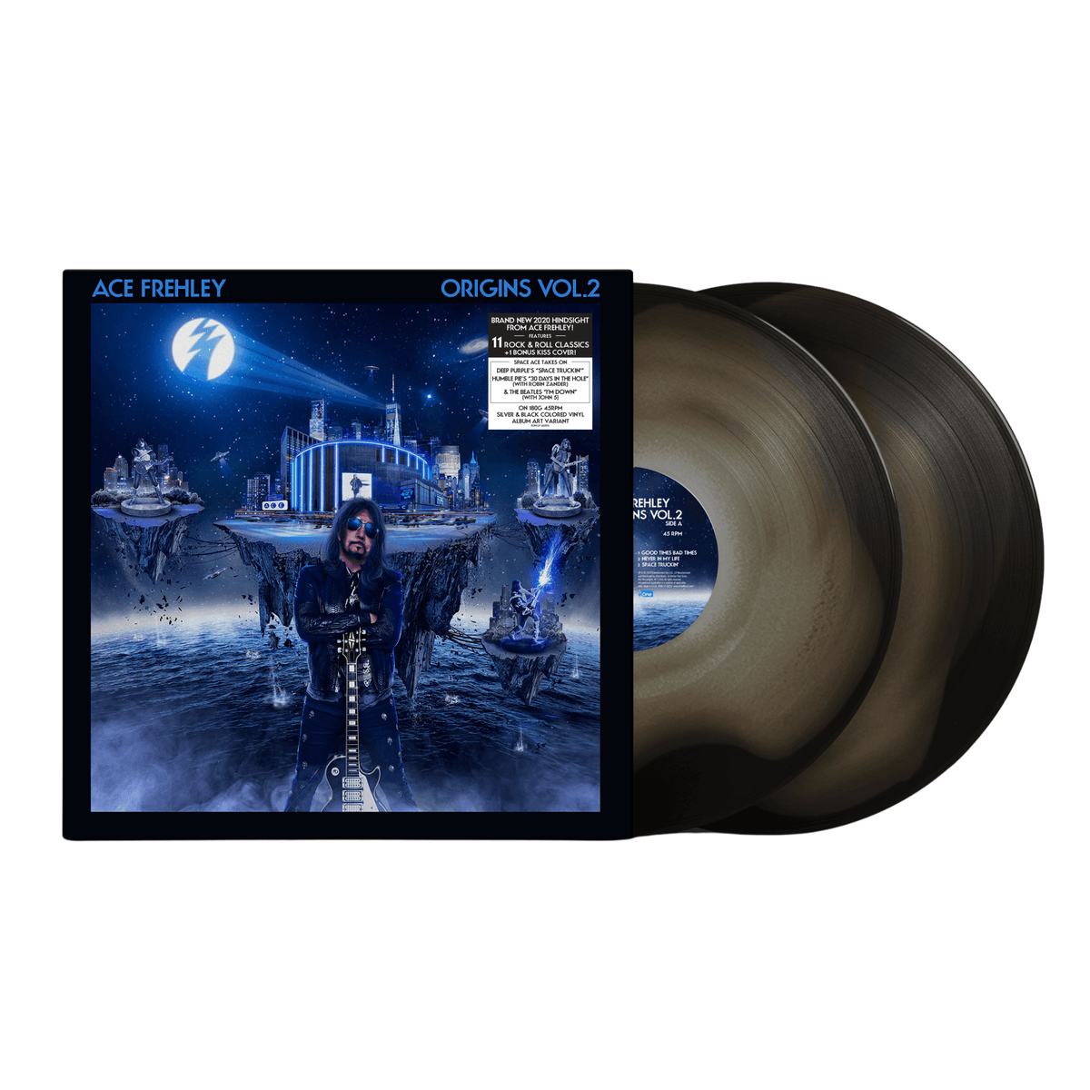 Ace Frehley Origins Vol.2 Vinyl | Limited Edition Silver Black Ice LP Ace Frehley Origins Vol.2 Vinyl | Limited Edition Silver Black Ice LP