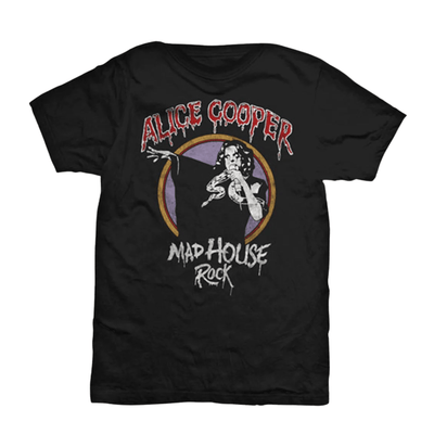 Alice Cooper - Mad House Rock Black T-Shirt - MNRK Heavy