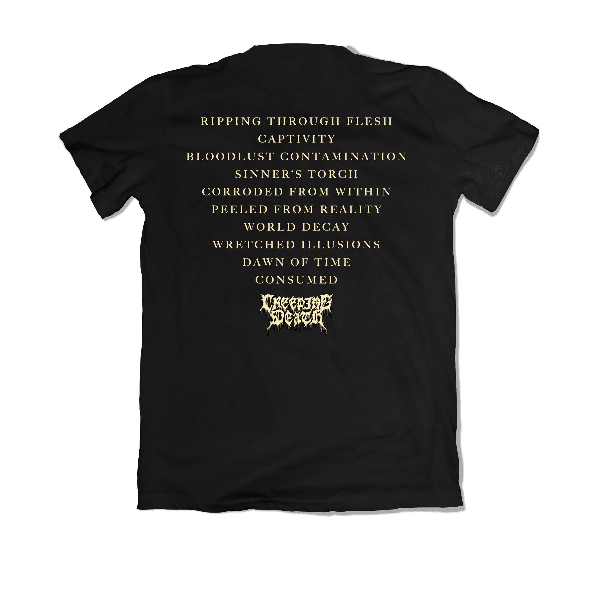 Creeping Death - Wretched Illusions Album Art Shirt - MNRK Heavy