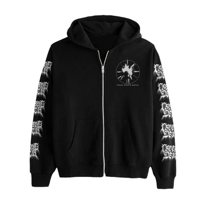 Metal band sale zip up hoodies