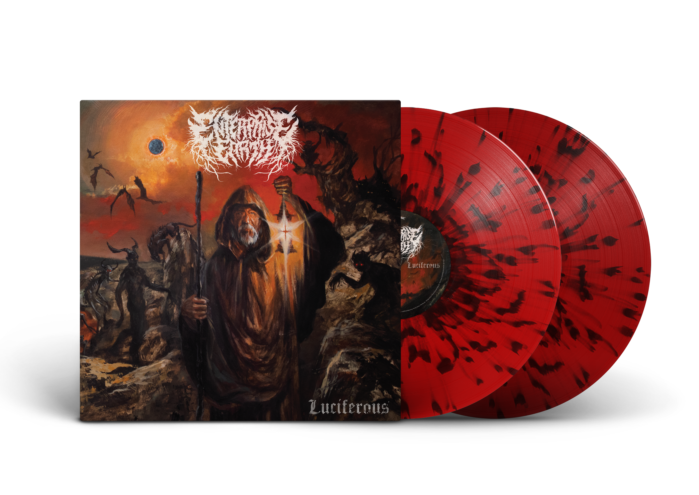 Enterprise Earth - "Luciferous" Red w/ Black Splatter Vinyl LP