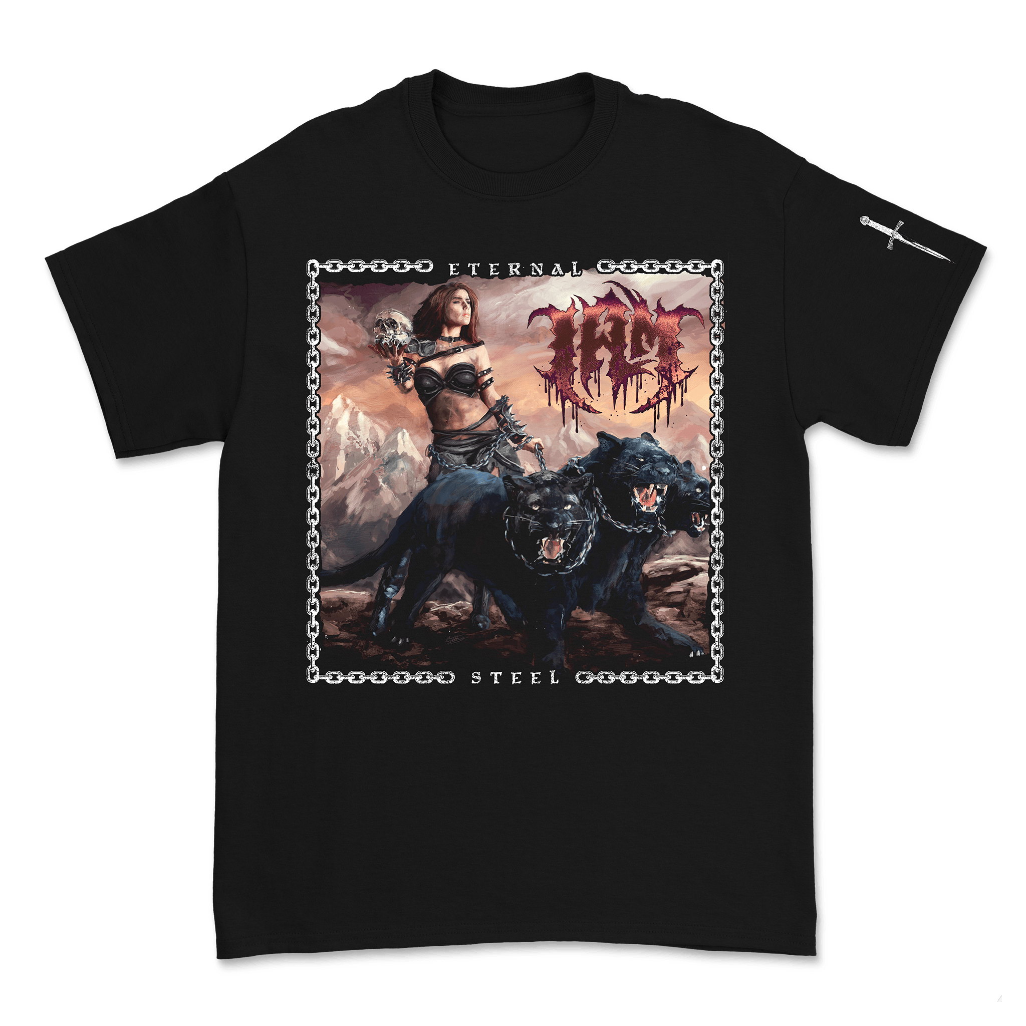 I AM Texas Death Eternal Steel Metal Album Artwork Black Tee Shirt MNRK Heavy