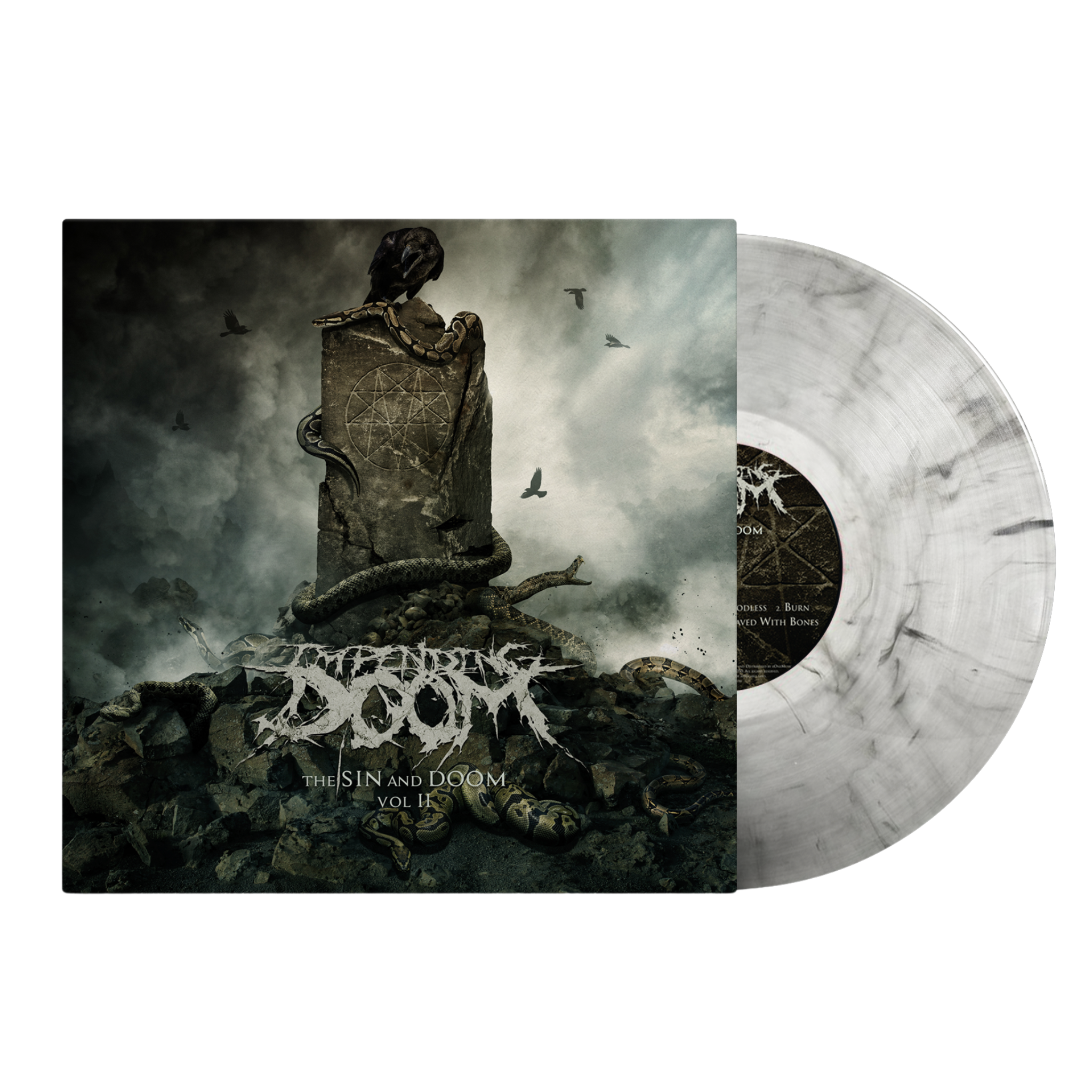 Impending Doom Official Merch Impending Doom The Sin and Doom Vol.II Smoke Clear Vinyl LP MNRK Heavy