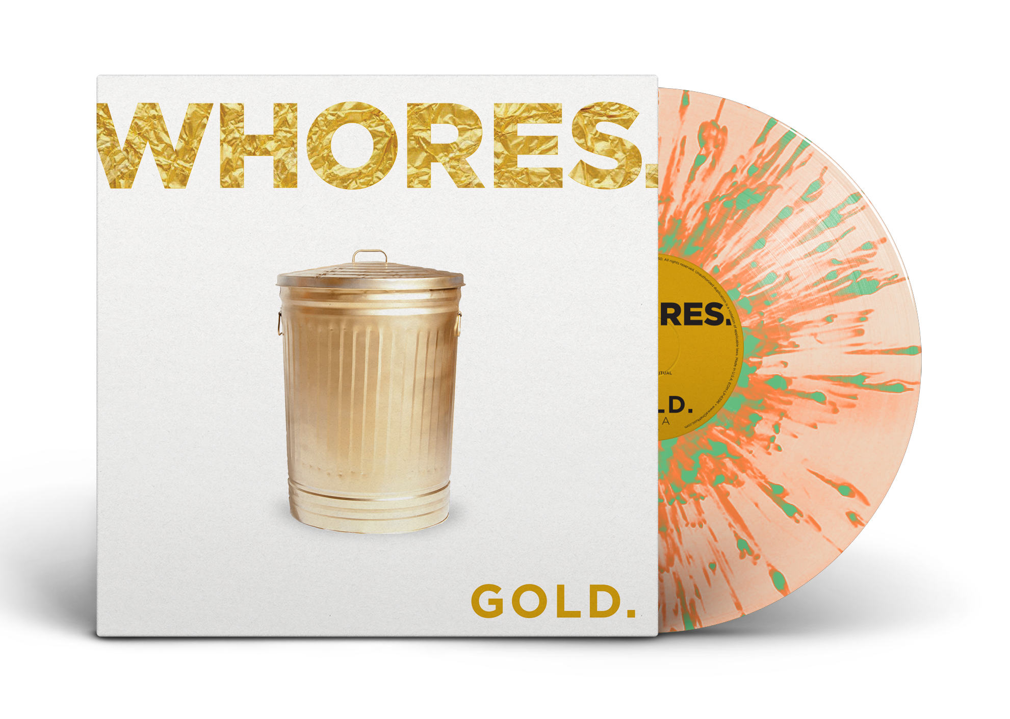 WHORES - "GOLD" BARF Splatter VINYL LP