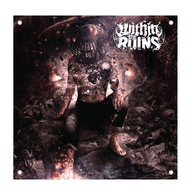 Within The Ruins Black Heart Wall Flag Within The Ruins deathcore merch MNRK Heavy